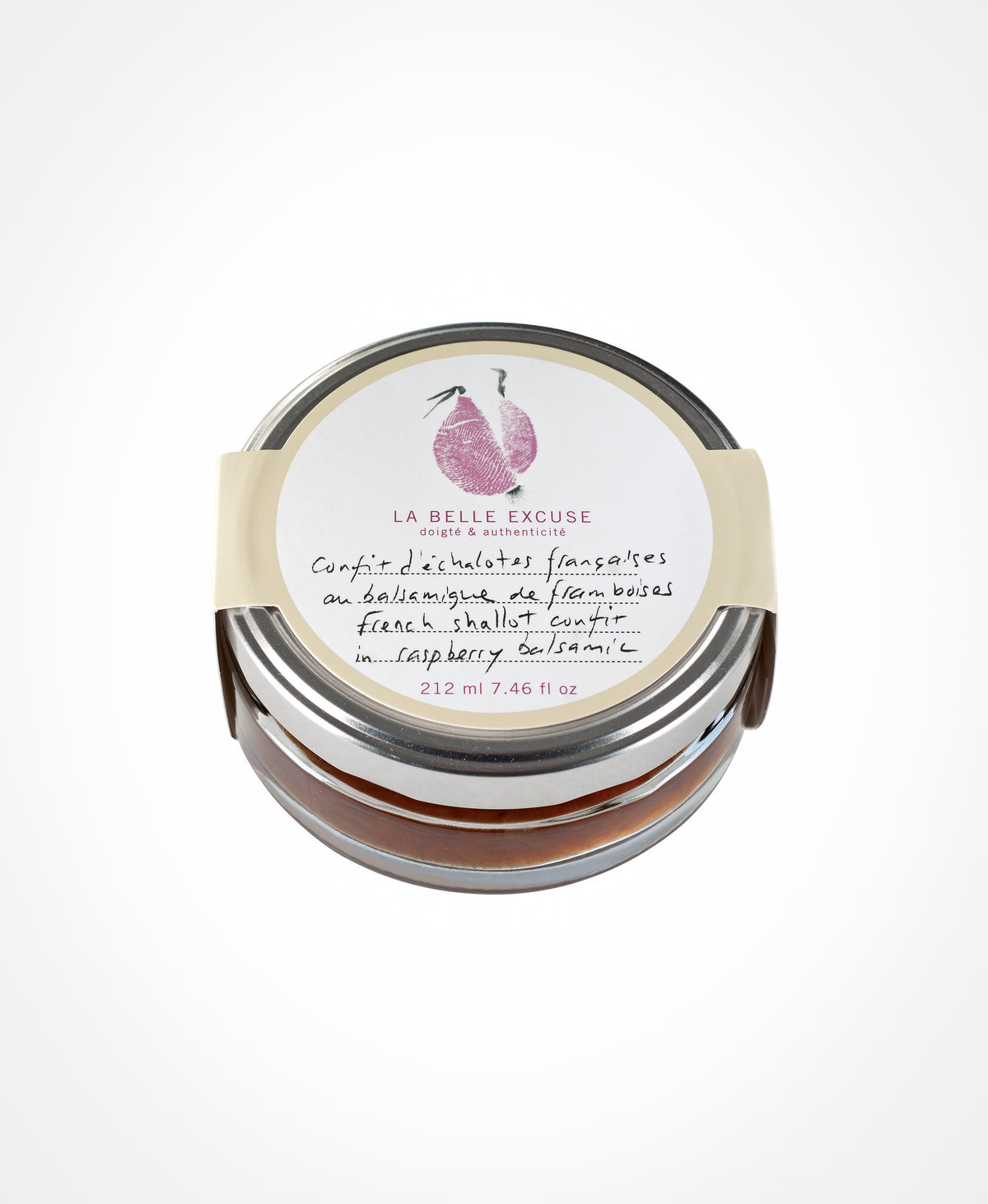 212 ml of Pantry French Shallot Confit in Raspberry Balsamic, La Belle Excuse.