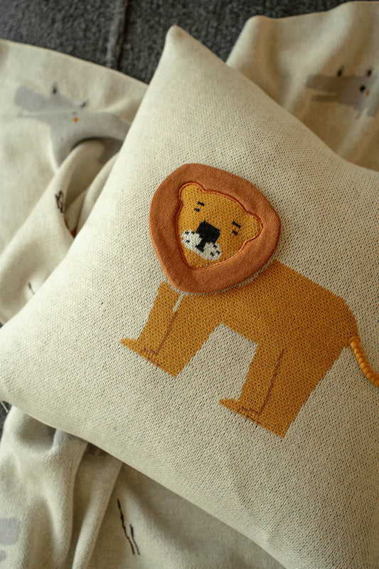 Coussin en tricot pour enfants | Deux modèles