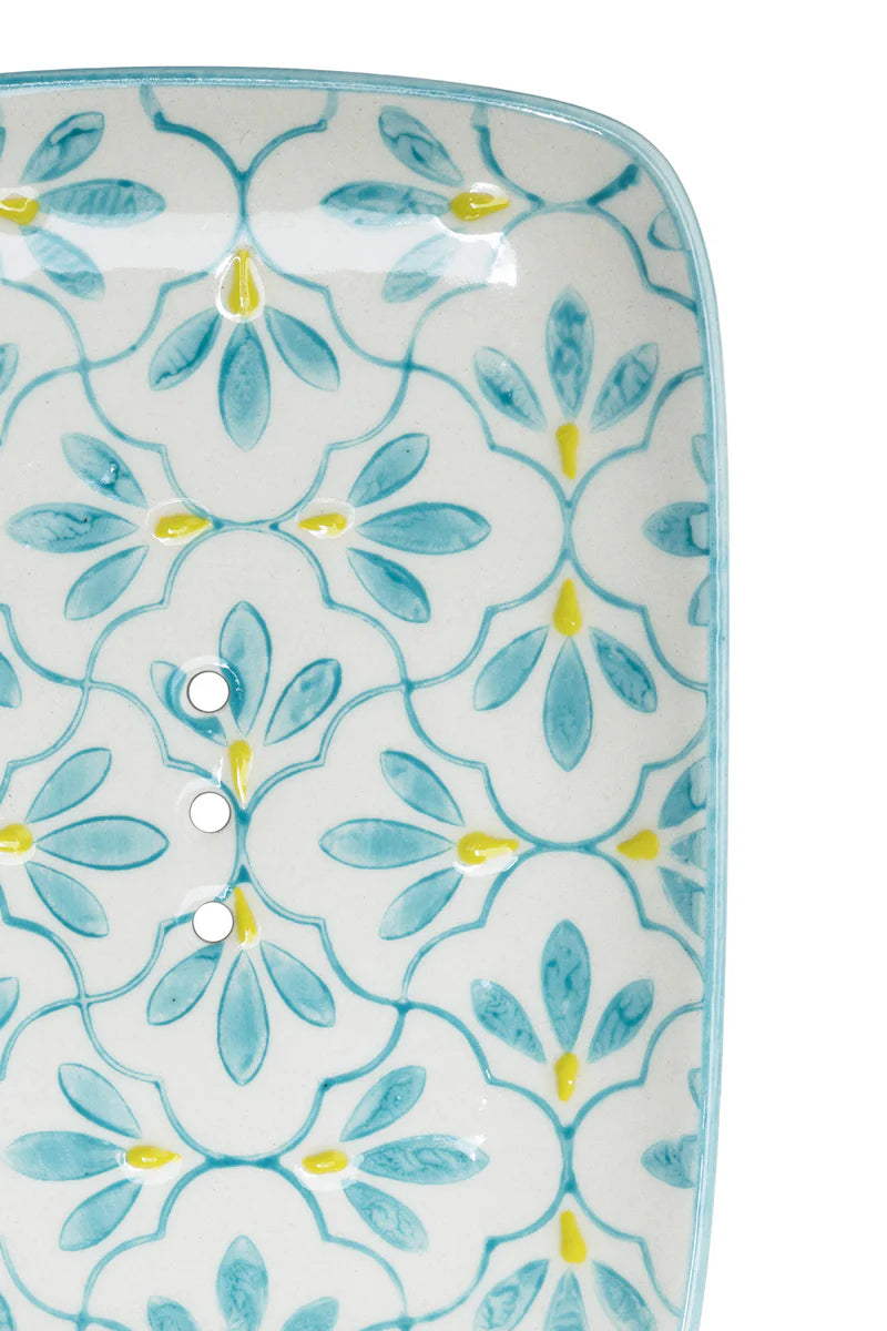 Porte-savon Floral | Bleu
