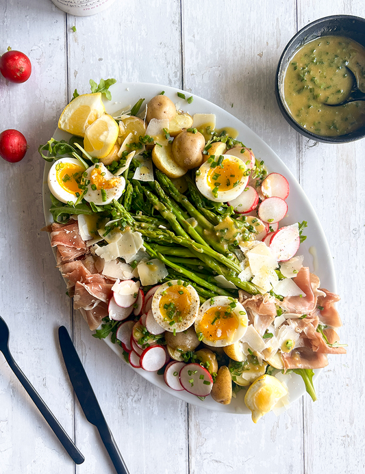 Niçoise Salad with Prosciutto and Asparagus