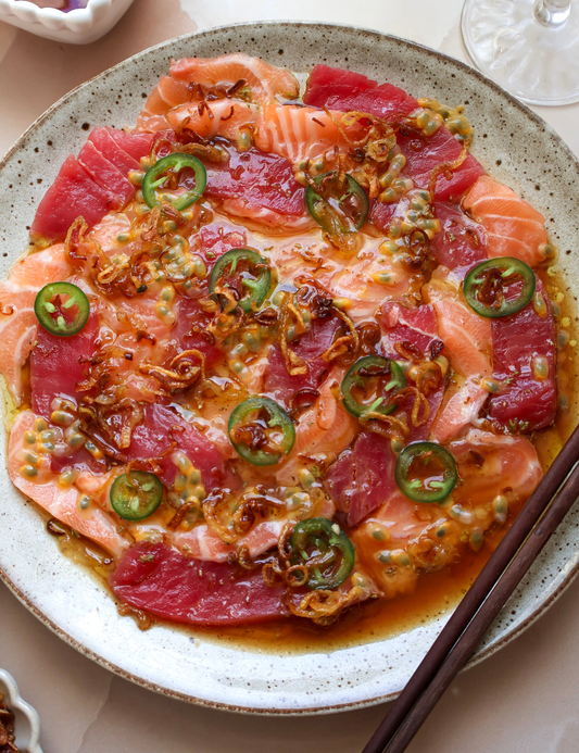 Salmon and Tuna Crudo