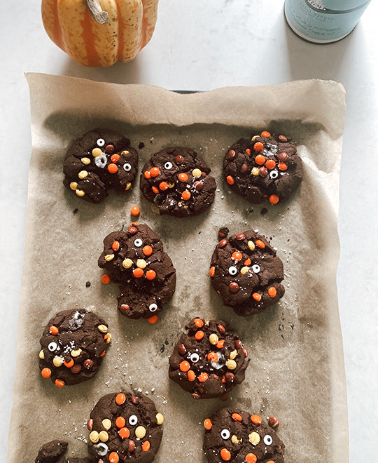 Monstrous chocolate cookies with fleur de sel