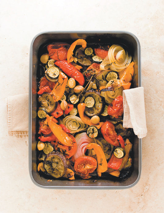 Briammi (vegetables confit with garlic and olive oil)