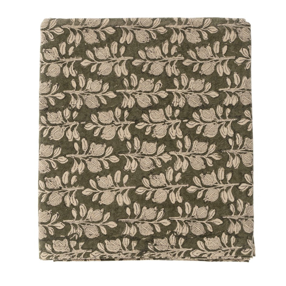 Nappe à impression à bloc | Lin & Coton