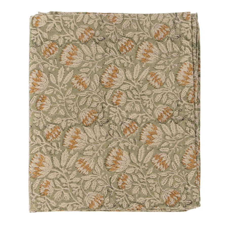 Nappe à impression à bloc | Lin & Coton