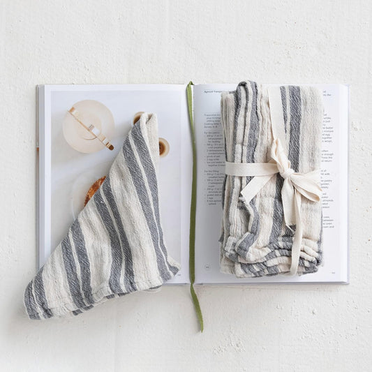 Serviettes de table reversible en coton | Ensemble de 4