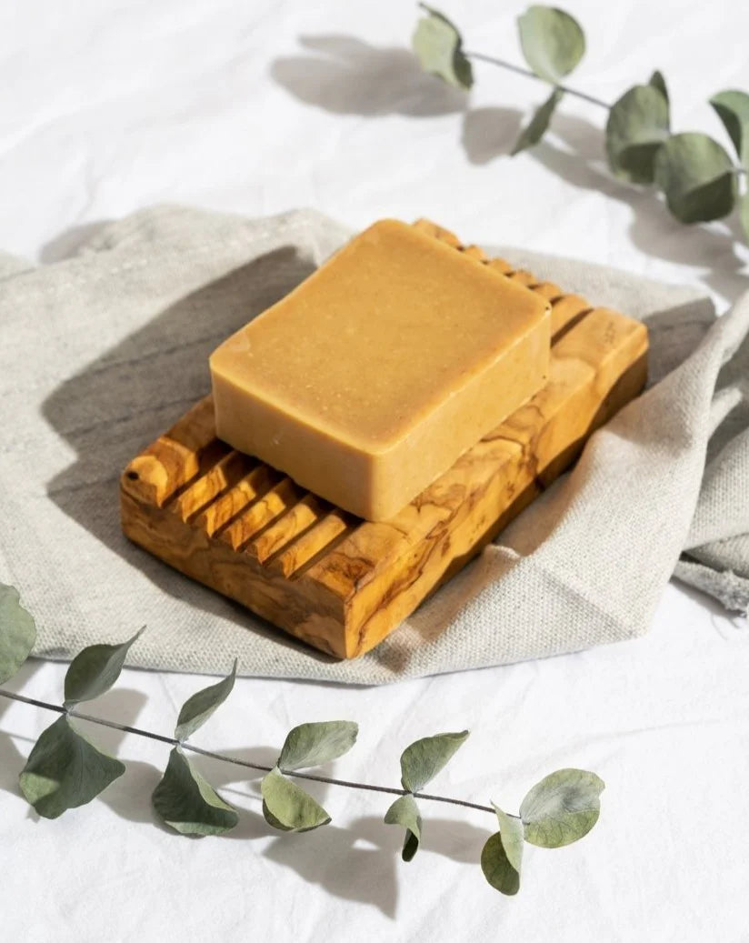 Natural Olive Wood Soap Holder - Stripes | 2 Models