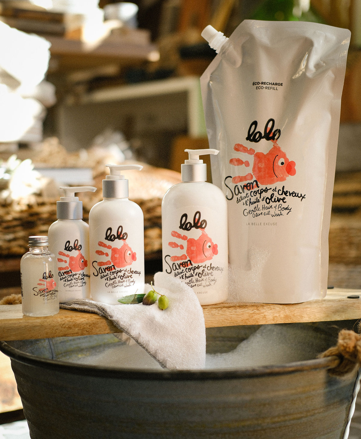 Olive Oil Gentle Hair & Body Wash LOLO (60ml, 125ml, 250ml, 500ml, 1.5L)