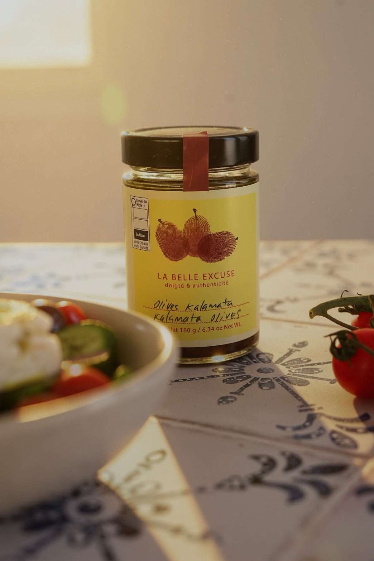 La Belle Excuse Kalamata olives from Greece, available in 180 g
