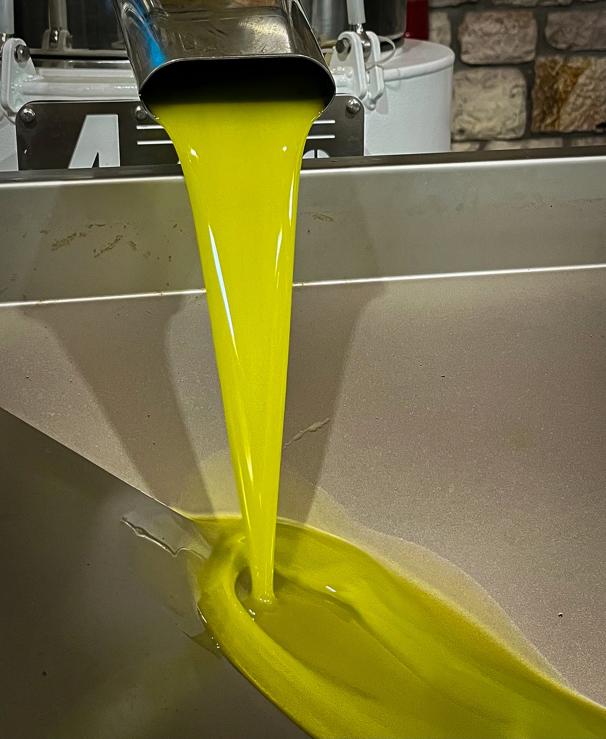In the making of La Belle Excuse 500 ml Extra Virgin Crude Olive Oil, made with Greek olives.