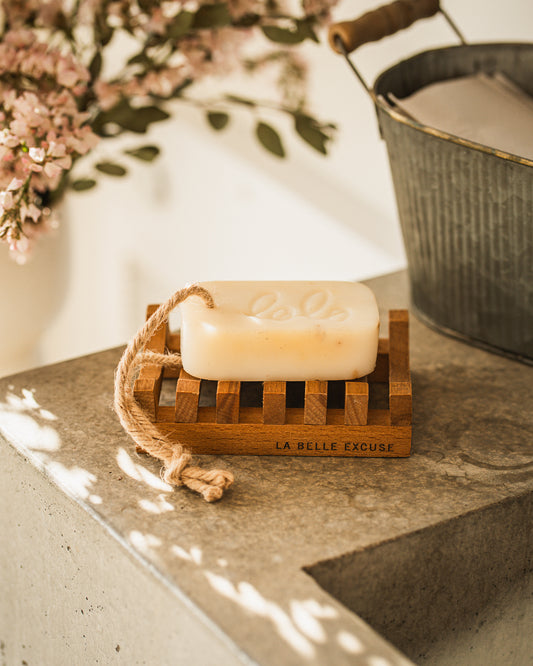 La Belle Excuse Wooden Soap Dish