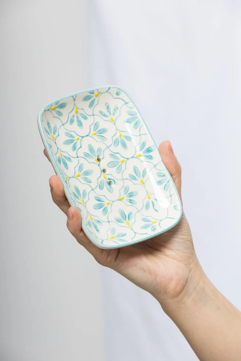 Porte-savon Floral | Bleu