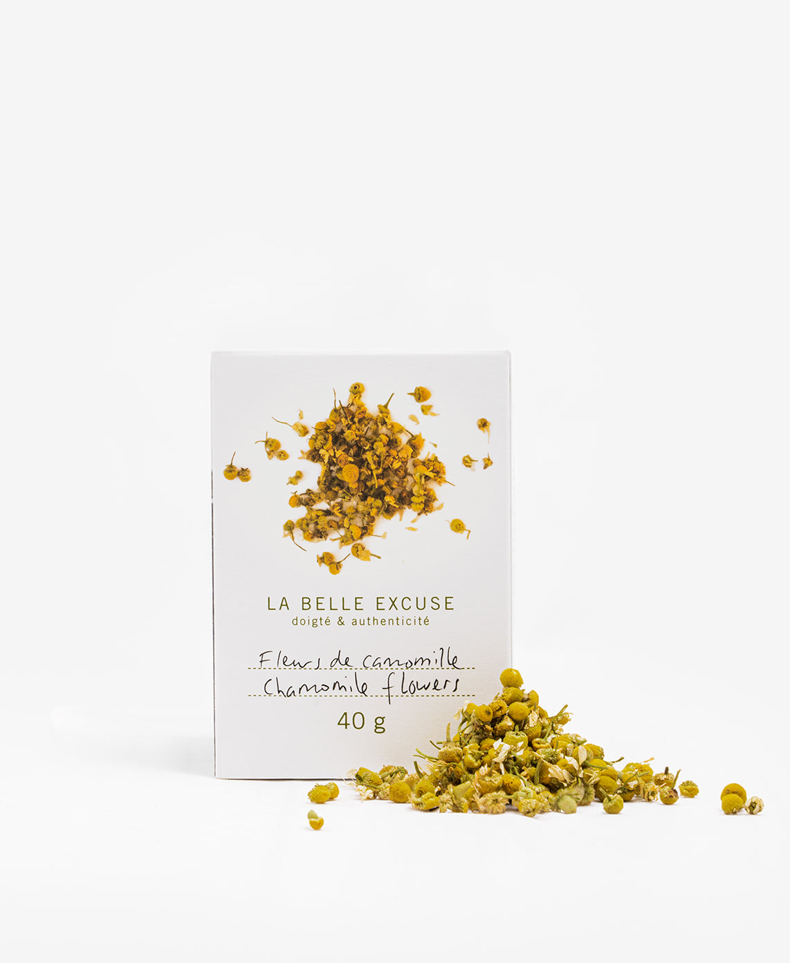 Chamomile Flowers Herbal Tea, La Belle Excuse, Olive Oil Fine Foods, 40g

