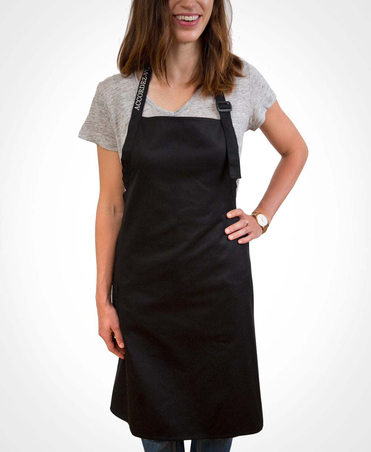 La Belle Excuse black unisex kitchen apron.