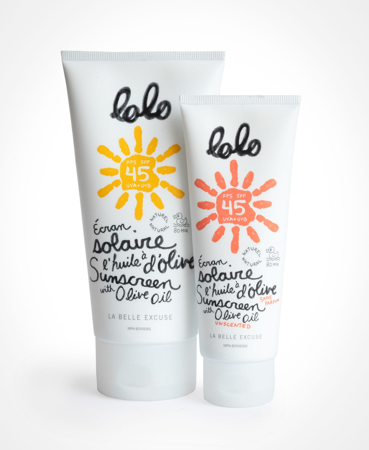 LOLO Olive Oil Sunscreen (150g scented,75g non-scented)